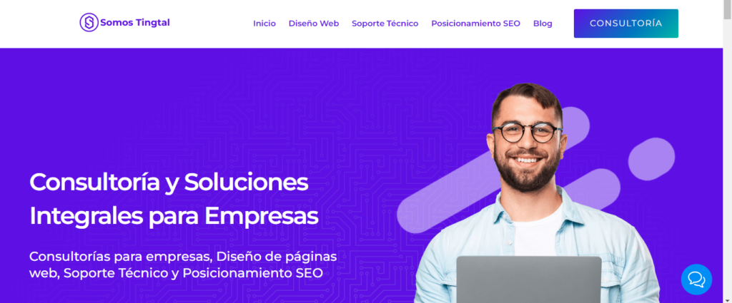 Captura de pantalla que hace referencia a Mantenimiento web